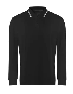 JP103 Just Polo Poloshirts Langarm 100 Polo Poloshirt Kontraststreifen