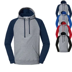JZ96CR JERZEES Nublend® Farb-Block Raglan Kapuzen-Sweatshirt