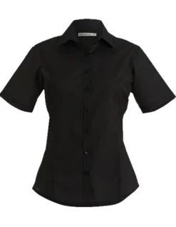 K742F Kustom Kit Damen Bluse Kurzarm Bügelleicht