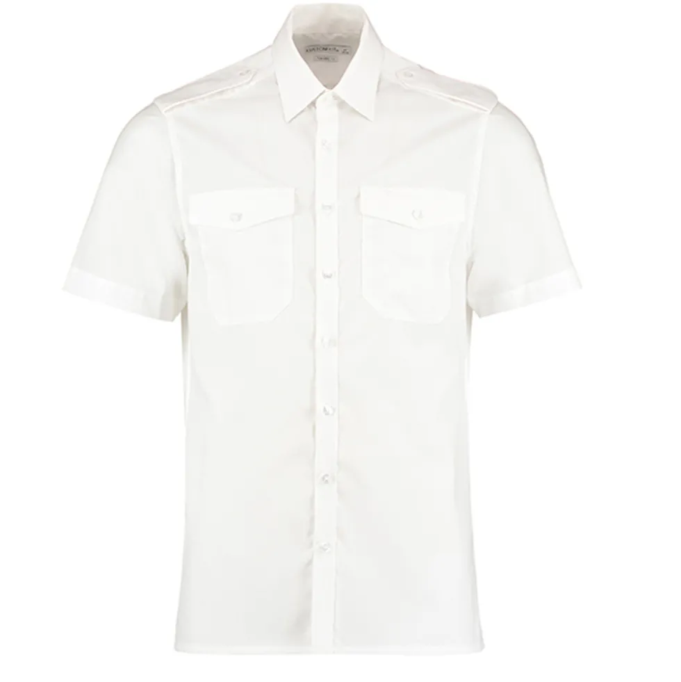 K133 Kustom Herren Hemd Kurzarm Kit Pilot Shirt