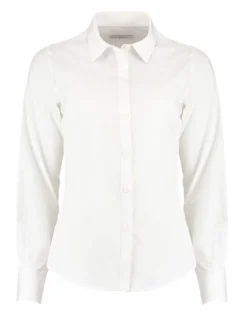 K242 Kustom Kit Damen Blues Langarm Poplin Shirt Long Sleeve