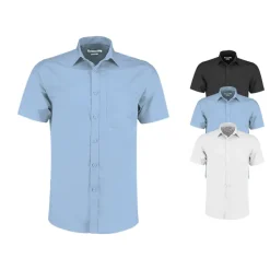 K141 Kustom Kit Hemd Kurzarm Poplin Shirt