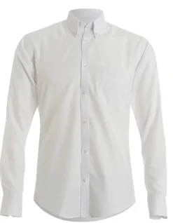 K184 Kustom Kit Herren Hemd Langarm Slim Fit Oxford Shirt