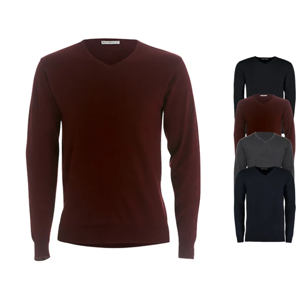 K352 Kustom Kit Sweatshirt Pullover mit V-Ausschnitt