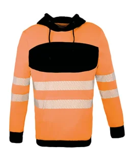 KX1002 Korntex EOS Hi-Vis Arbeitskleidung Kapuzensweatshirt mit großer Druckfläche auf der Brust