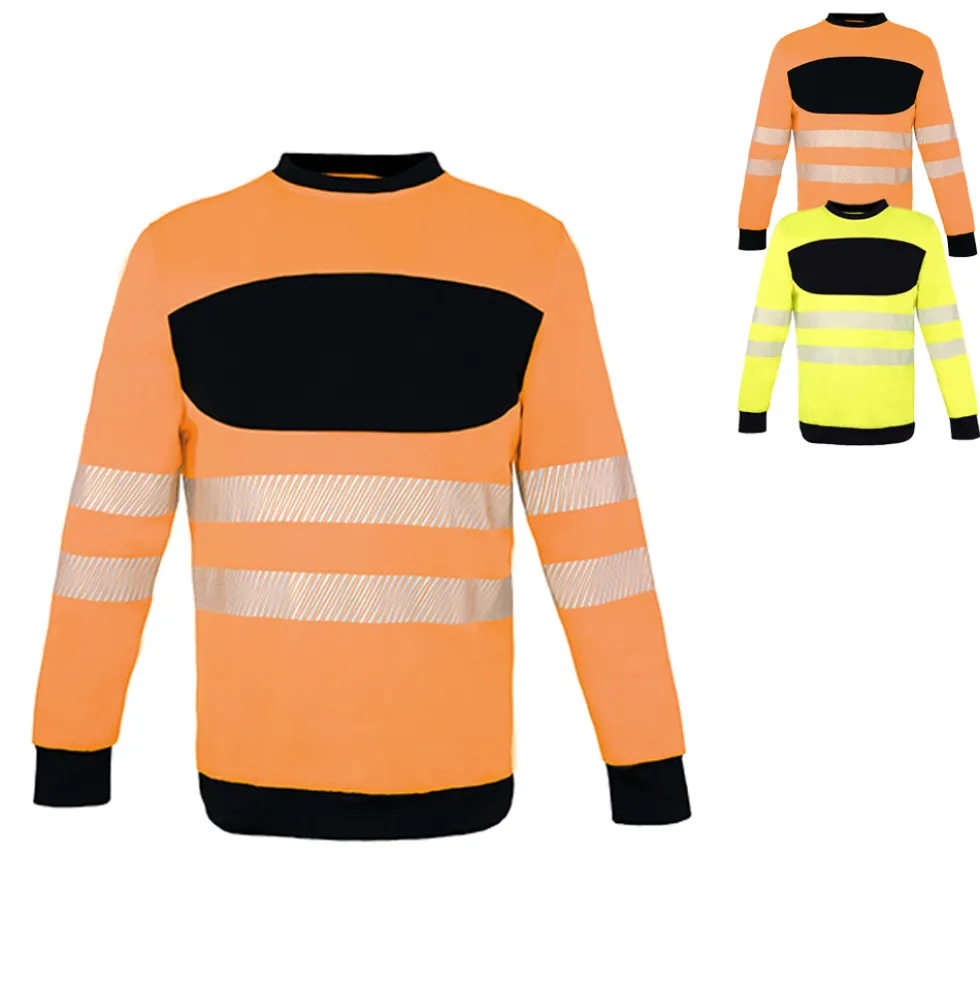 KX1001 Korntex EOS Hi-Vis Arbeitskleidung Sweatshirt mit großer Druckfläche auf der Brust
