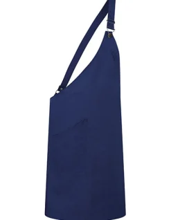 KY118 Karlowsky Asymmetrische Latzschürze Classic mit Tasche