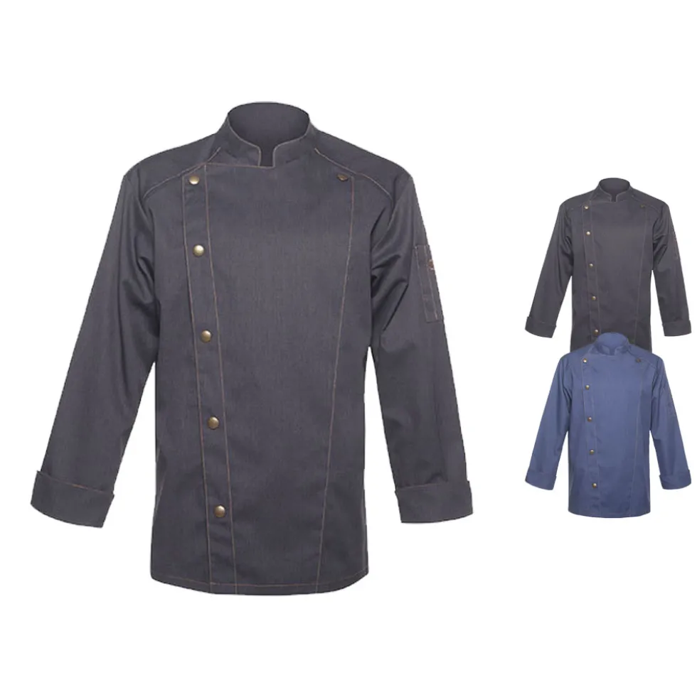KY099 Karlowsky Kochjacke Jeans 1892 Tennessee