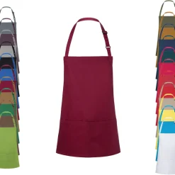 KY123 Karlowsky Kurze Latzschürze Basic mit Schnalle und Tasche