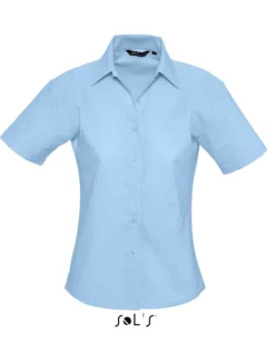 L610 SOL´S Damen Oxford-Kurzarmbluse Elite