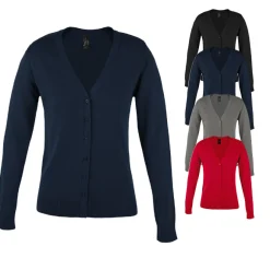L419 SOL´S Golden   Strickjacke mit V-Ausschnitt für Damen