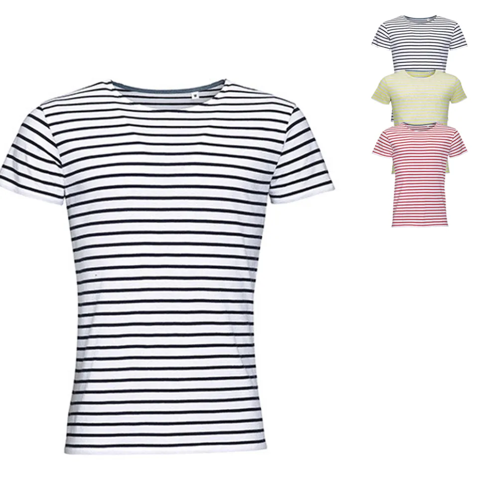 L01398 SOL´S Herren Rundhals T-Shirt Miles Gestreift