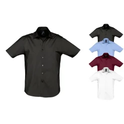 L632 SOL´S Herren Stretch-Kurzarmhemd Broadway