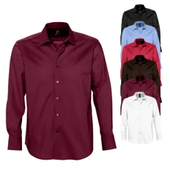 L633 SOL´S Herren Stretch-Langarmhemd Brighton