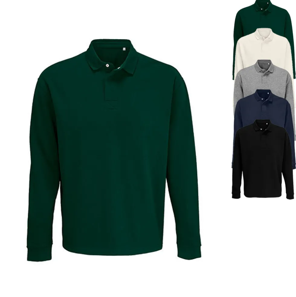 L03990 SOLS Unisex Sweatshirt mit Polo Poloshirtkragen Heritage