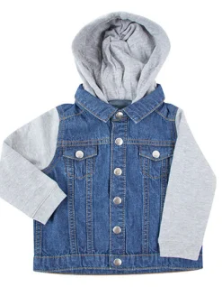 LW750 Larkwood Denim Jacke mit Fleece Kapuze