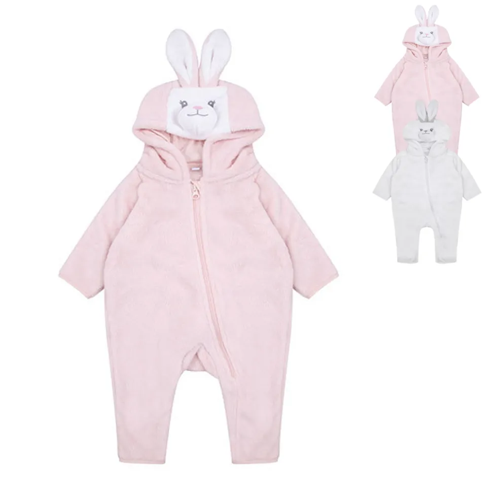 LW073 Larkwood Hasen-Strampelanzug Baby-Schlafanzug