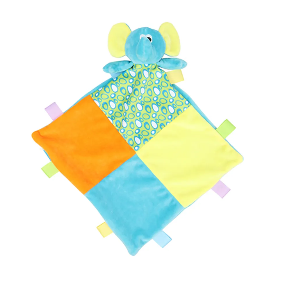 MM701 Mumbles Mehrfarbige Babydecke mit Rassel Kuscheltier