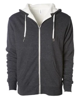 NP352 Independent Unisex Kapuzenjacke mit Sherpa-Futter und Reißverschluss