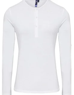 PW318 Premier Workwear Damen T-Shirt mit Krempelärmel und Knopflasche am Oberarm