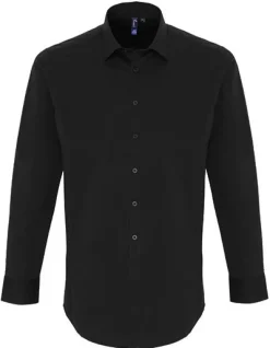 PW244 Premier Workwear Herren Hemd mit weichem dehnbarem Gewebe