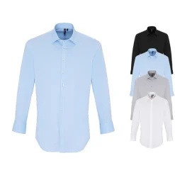 PW244 Premier Workwear Herren Hemd mit weichem dehnbarem Gewebe