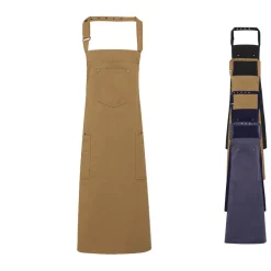 PW132 Premier Workwear Latzschürze mit im Chino-Stil genähte Taschen mit Nieten