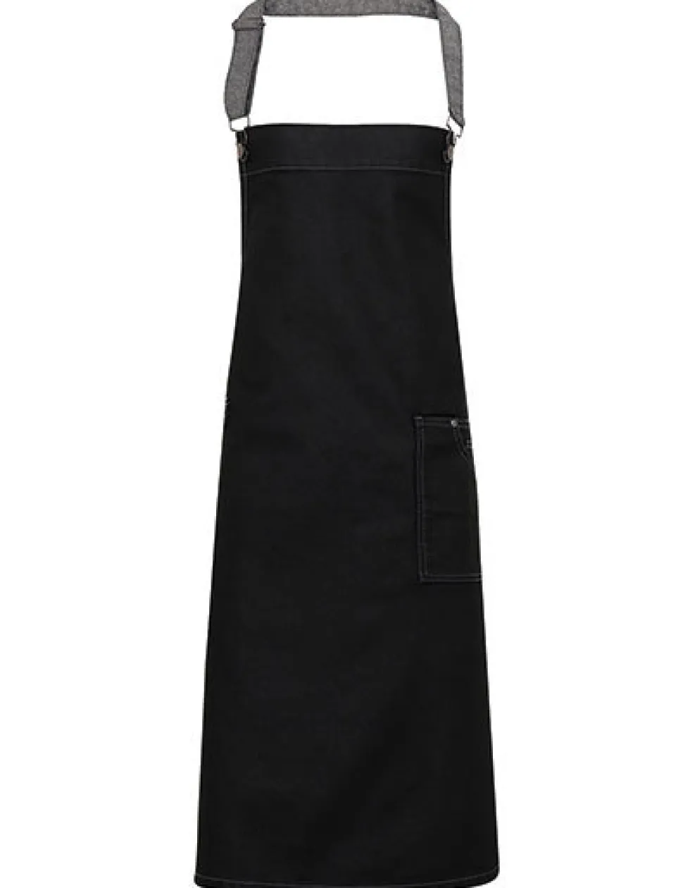 PW134 Premier Workwear Latzschürze mit XL-Jeanstasche mit Naht- und Nietendetail