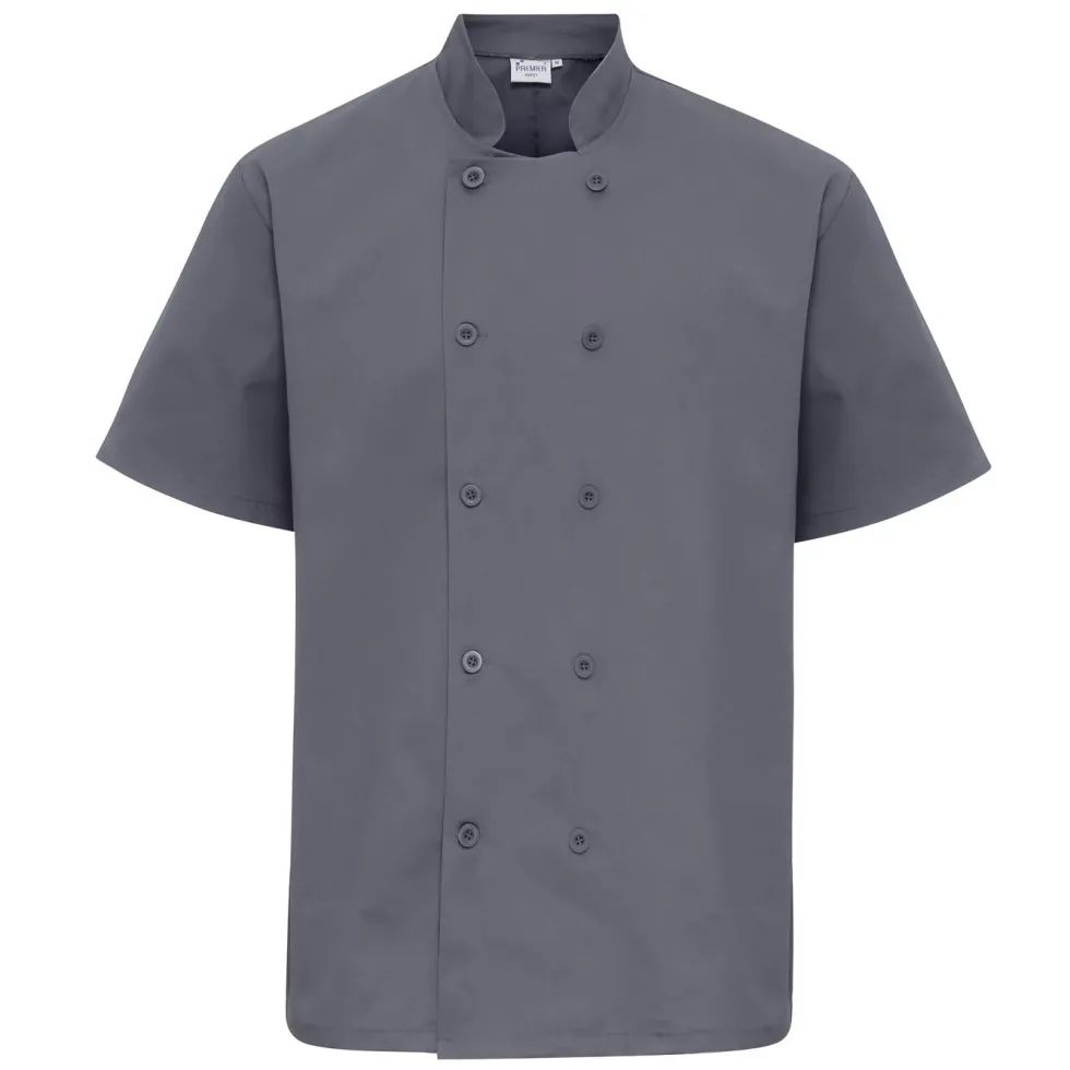PW656 Premier Workwear Pflegeleichte kurzärmelige Kochjacke