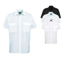 PW212 Premier Workwear Piloten Hemd kurzarm