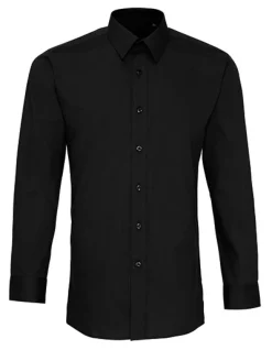 PW204 Premier Workwear Poplin Herren langarm Hemd körpernah