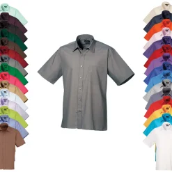 PW202 Premier Workwear Poplin kurzarm Hemd (Herrenhemd/Kurzarm)