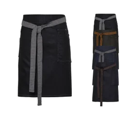 PW135 Premier Workwear Schürze mit XL-Jeanstasche mit Naht- und Nietendetail