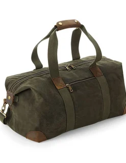 QD650 Quadra HERITAGE gewachste Baumwoll-Canvas Reisetasche