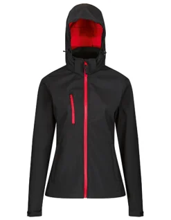 RG702 Regatta Professional Damen VENTURER 3-lagige bedruckbar Softshelljacke mit Kapuze