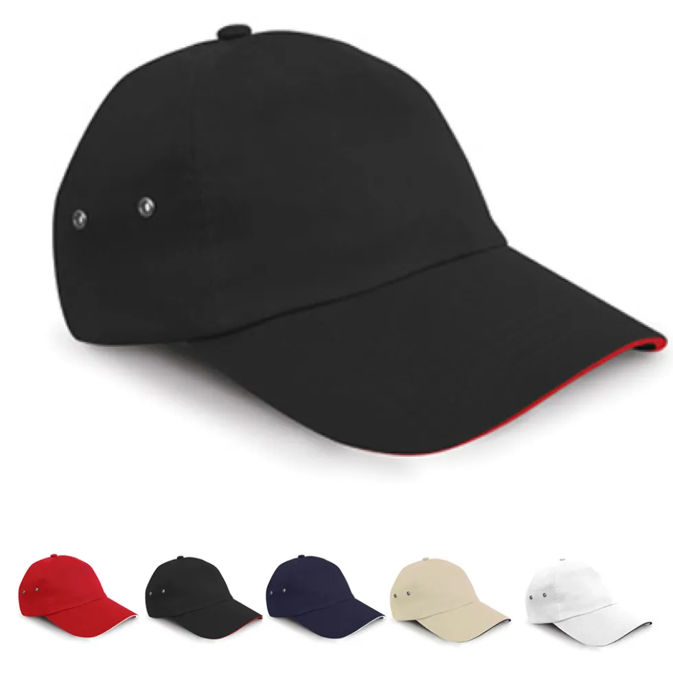 RH72 Result Headwear 5 Panelkappe Sandwich-Schirm in Kontrastfarben Kappe