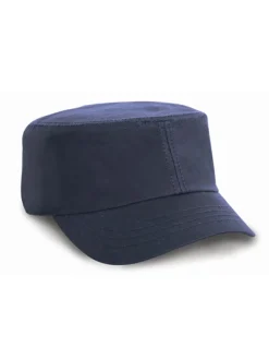 RH70 Result Headwear Vorgebogener, kurzer Schild mit vier Steppnähten Kappe