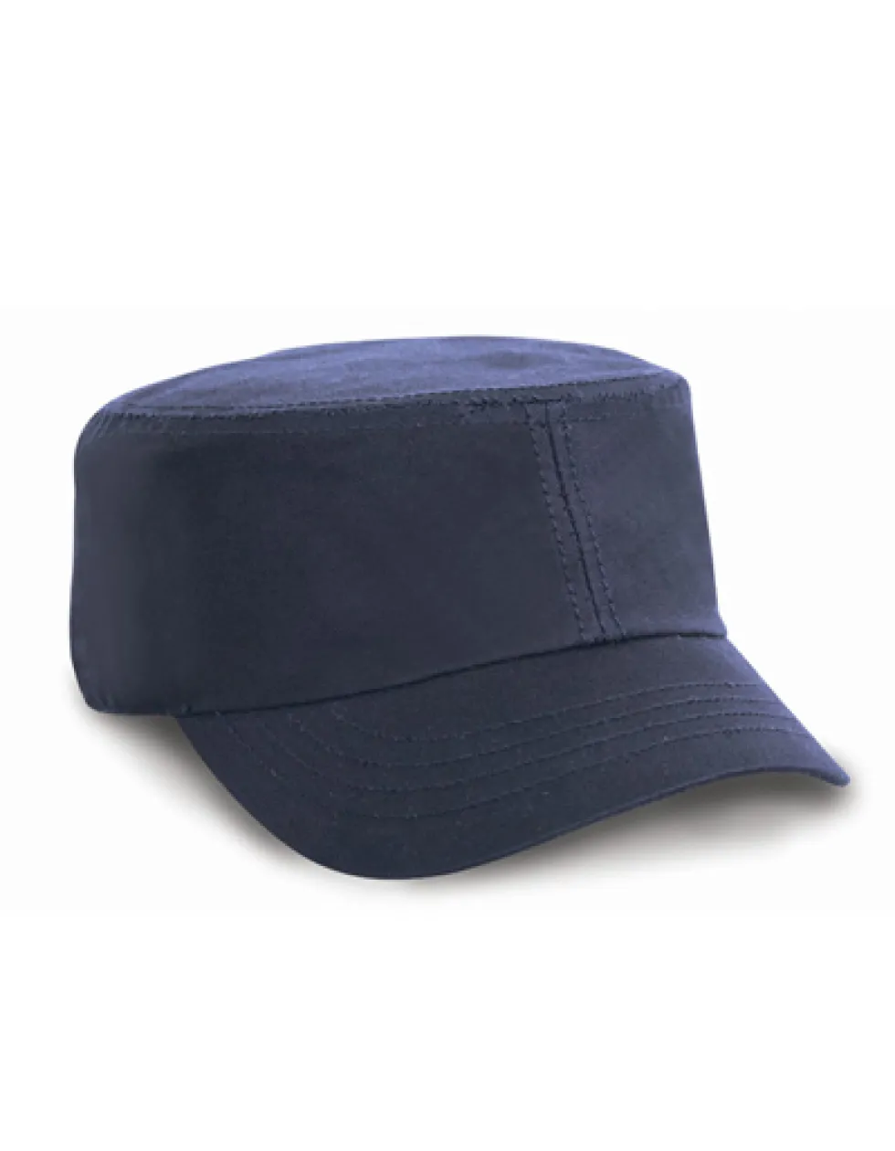 RH70 Result Headwear Vorgebogener, kurzer Schild mit vier Steppnähten Kappe