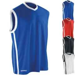 RT278 SPIRO  atmungsaktives schnelltrocknendes Herren Basketballshirt Ärmellos