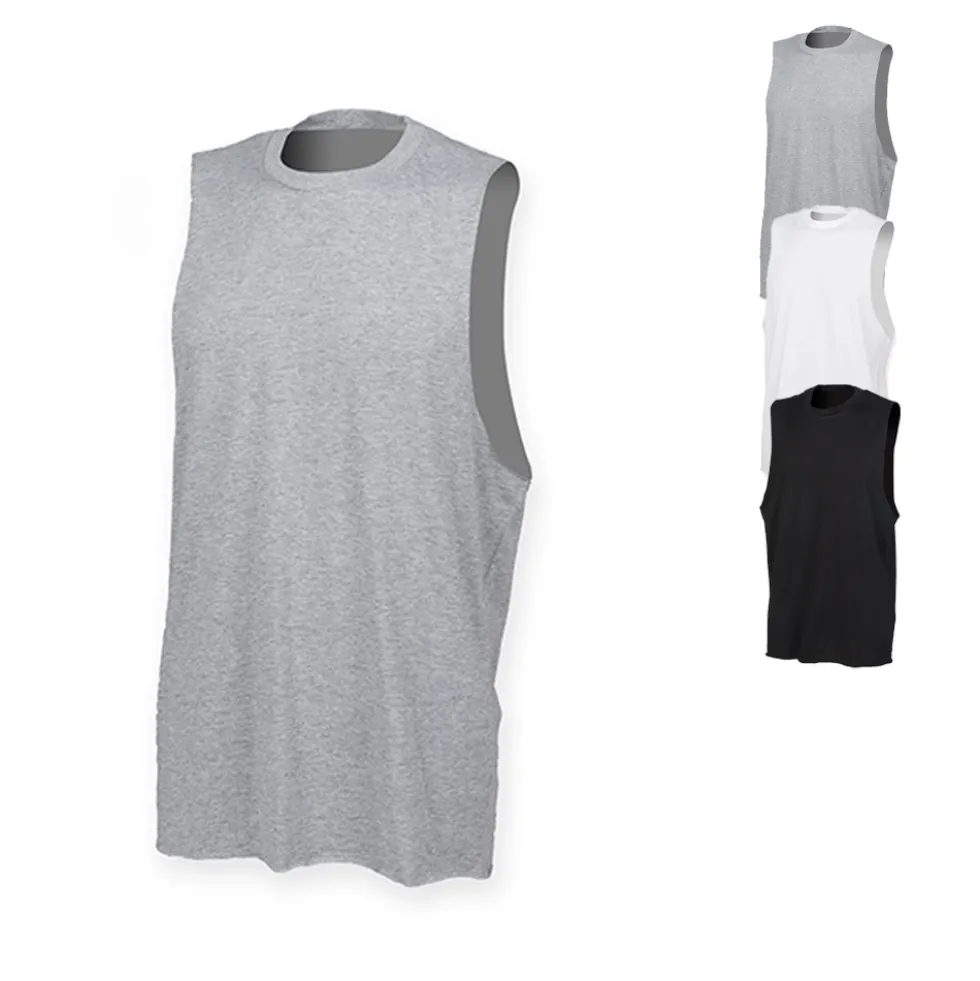 SFM232 SF Men Ärmelloses Herren T-Shirt mit hohem Kragen