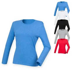 SF124 SF Women Damen Strech-Langarmshirt