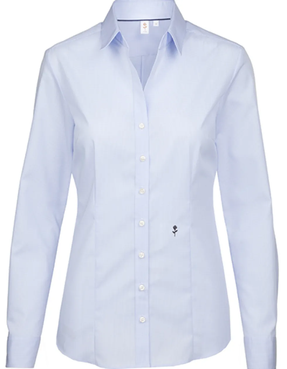 SN080619 Seidensticker Damen Bluse langarm körpernahe Passform Karo-/Streifenmuster