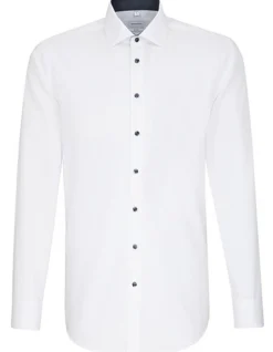 SN293690 Seidensticker Herren Hemd Poplin langarm taillierte Passform