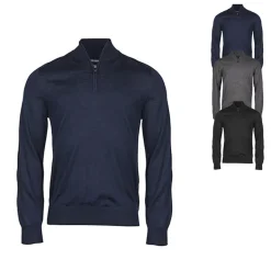 TJ6010N Tee Jays Herren Halb-Reißverschluss Pullover