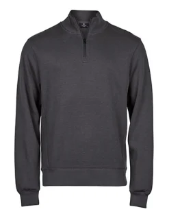 TJ5506 Tee Jays gerippter Interlock Sweatshirt Halb-Reißverschluss