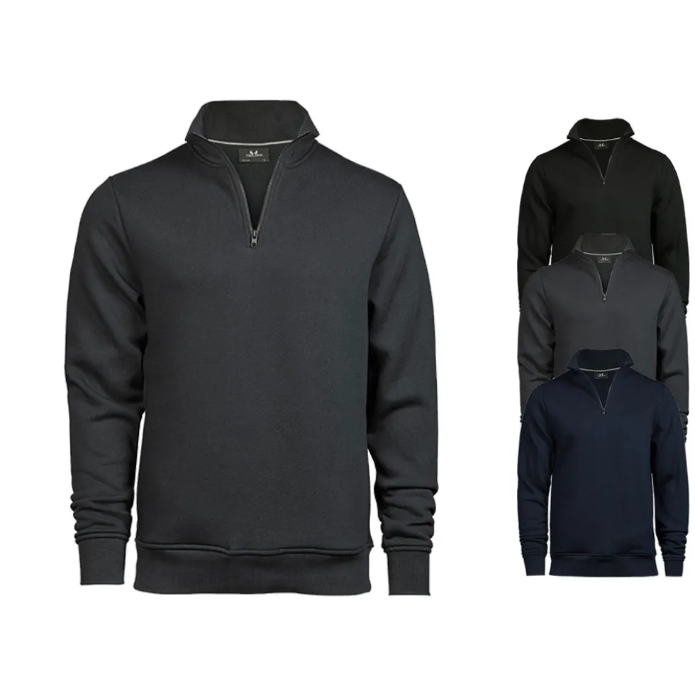 TJ5438 Tee Jays Sweatshirt mit halbem Reißverschluss