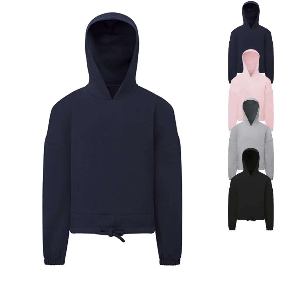 TR85B TriDri Kinder kurzes Kapuzen Sweatshirt in Übergröße
