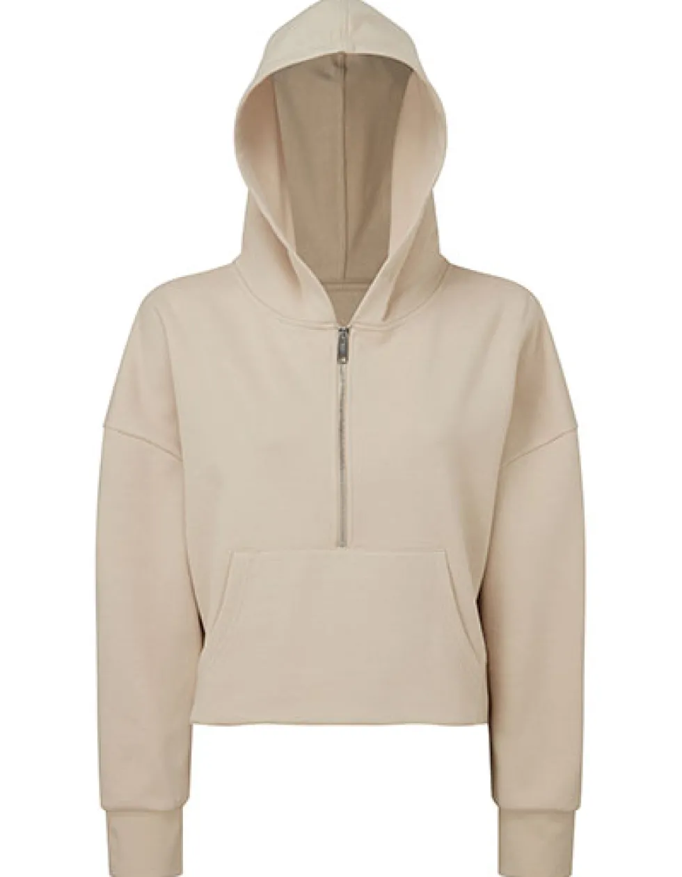 TR077 TriDri Damen Kapuzen Sweatshirt mit 1/2-Reißverschluss