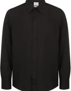 W590 Henbury Herren langarm Bluse Hemd Schweißtransportierendes Cofrex/Pufy® Polyester-Garn