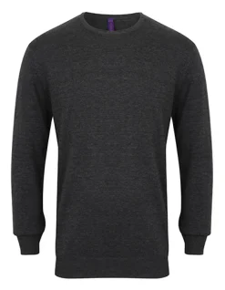 W725 Henbury Herren Leichter Pullover mit Rundhalsausschnitt